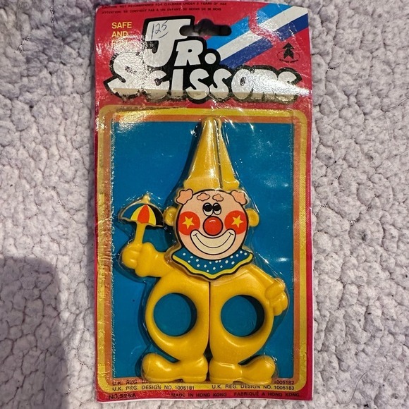 NOS Vintage Jr Scissors Clown Design Hong Kong - Picture 2 of 6